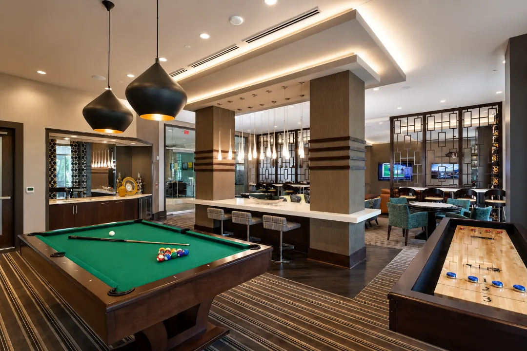 Indoor games room at Prestige Thanisandra